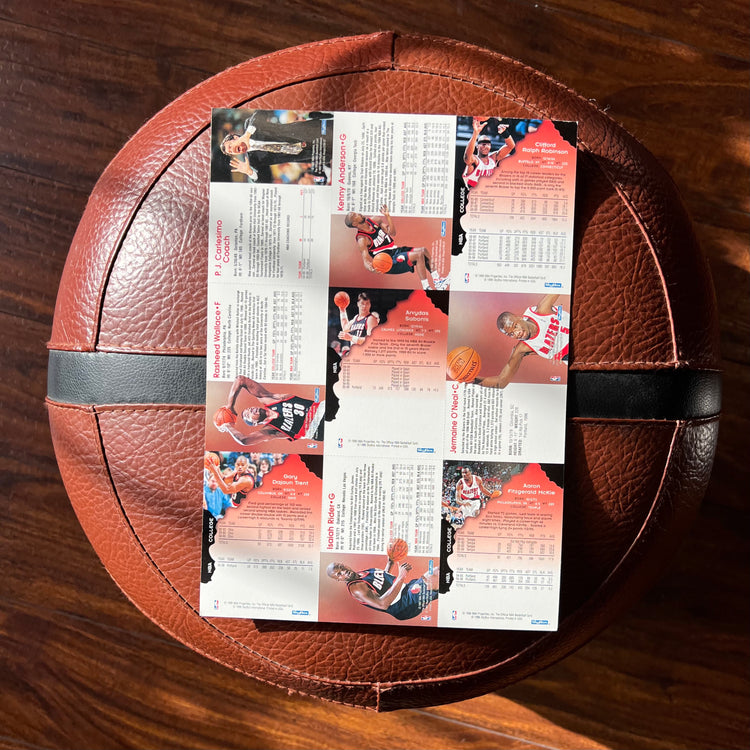 NBA Hoops Skybox 1996-97 Uncut Blazers Card Sheet