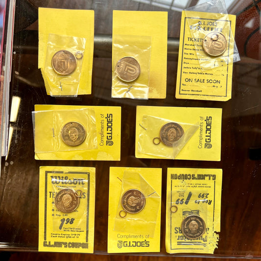 Lot of 8 1978-79 GI Joe’s x Blazers Collectors Coins
