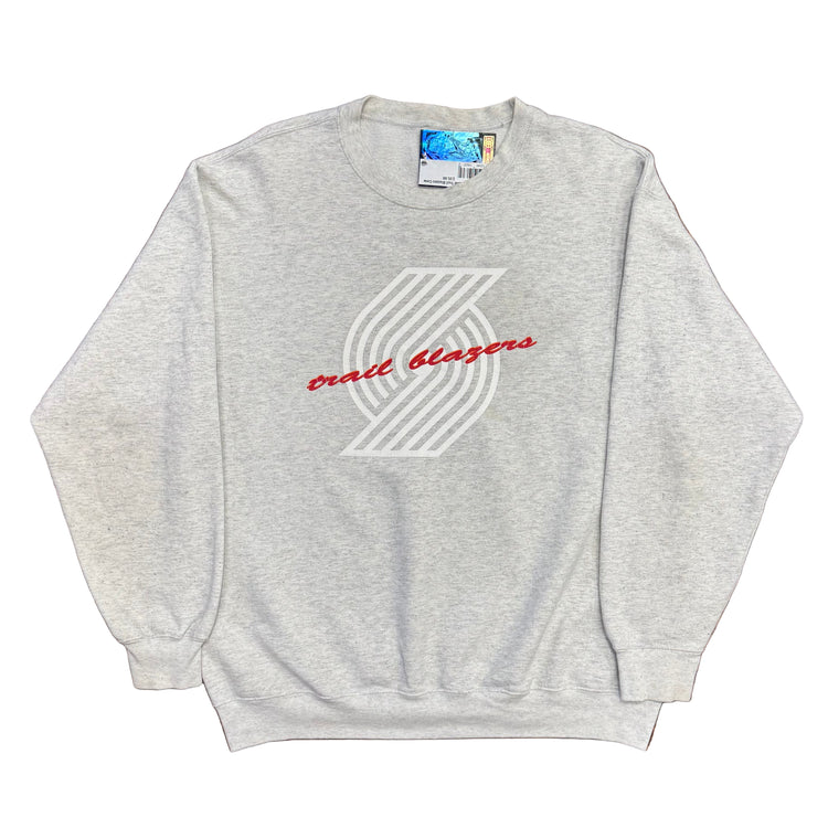 Portland Trail Blazers Ash Crewneck Sz XL