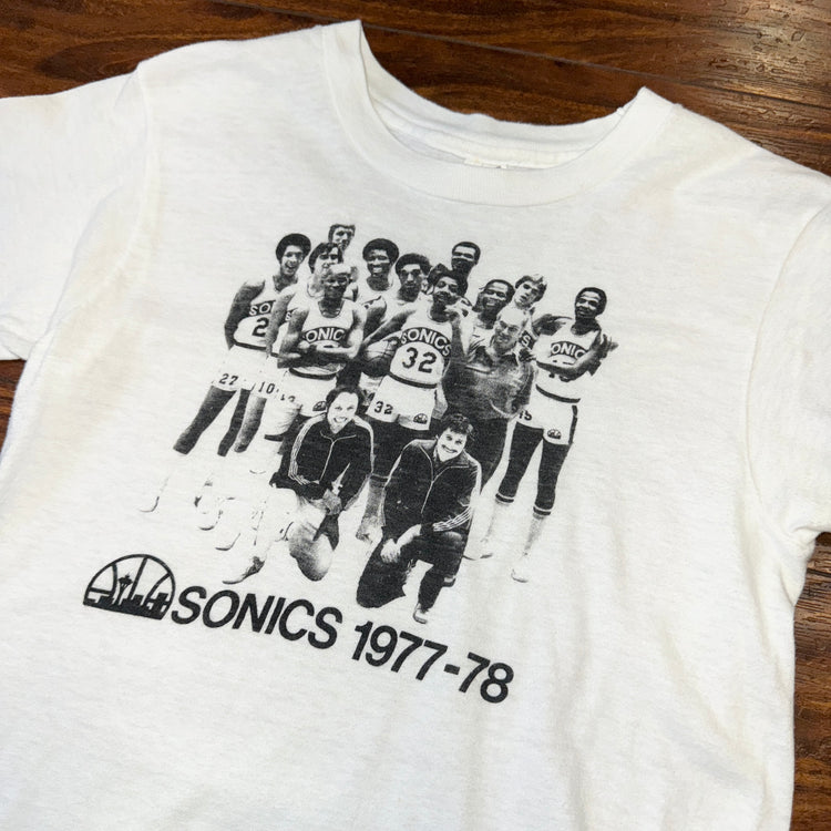 Hanes 1977-78 Seattle SuperSonics Tee Sz S