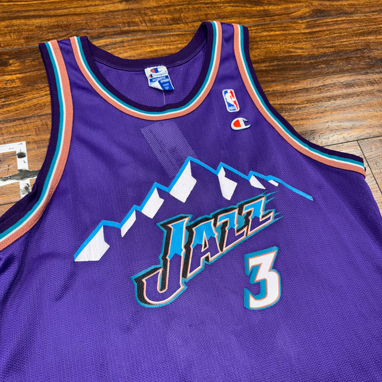 Champion Utah Jazz Bryon Russell Jersey Sz L