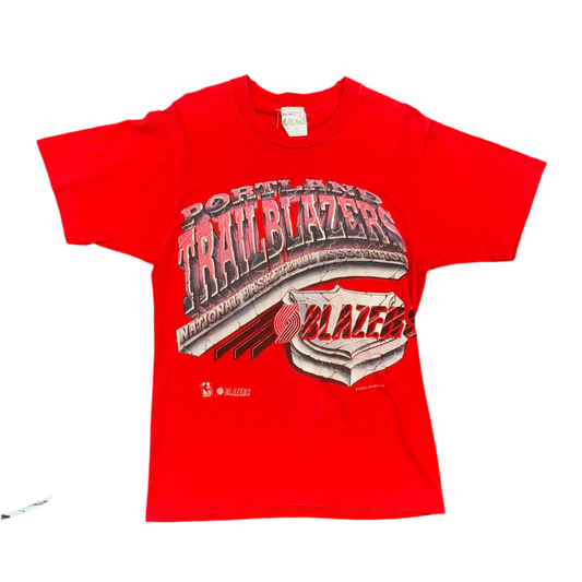 Magic Johnson T Portland Trail Blazers Concrete Tee Sz L