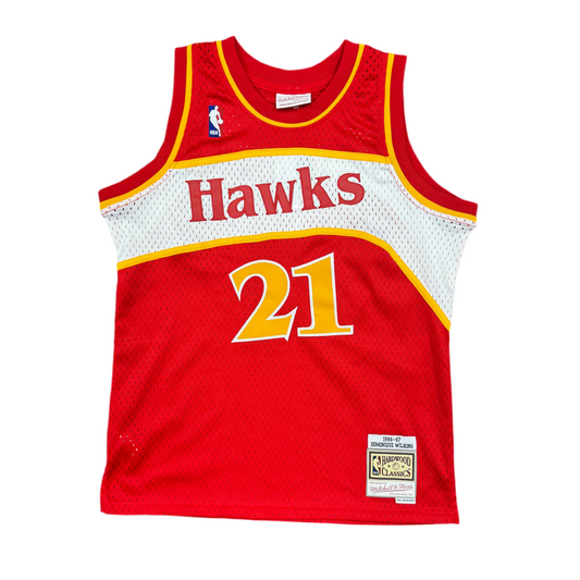 Mitchell & Ness Atlanta Hawks Dominque Wilkins Jersey Sz YL