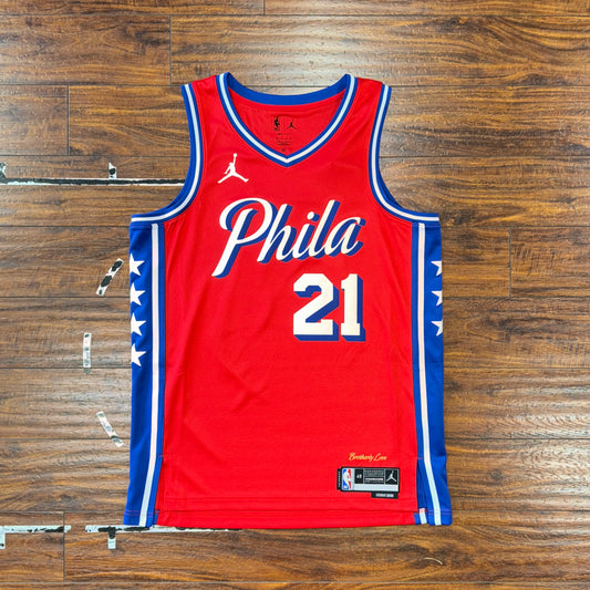 Jordan Philadelphia 76ers Joel Embiid Jersey Sz L