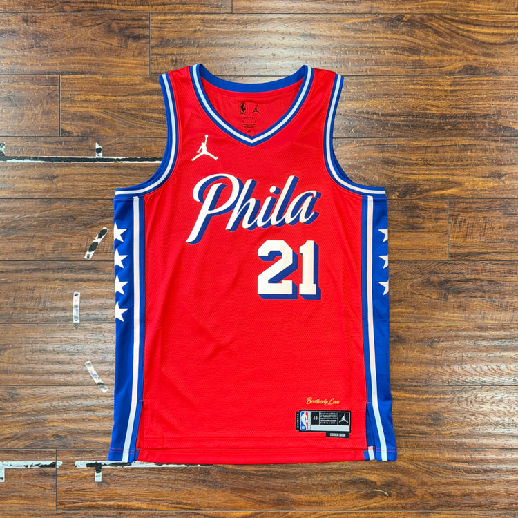 Jordan Philadelphia 76ers Joel Embiid Jersey Sz L