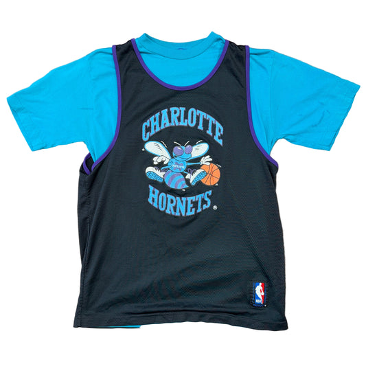 Starter Charlotte Hornets Mesh Jersey Tee Sz M