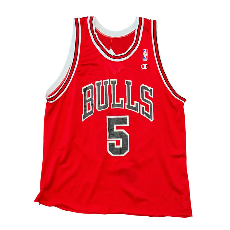 Champion 90’s Chicago Bulls John Paxson Away Cropped Jersey Sz XL