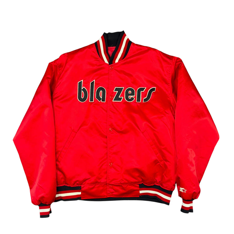 Rare Portland Trail  Blazers 80's Red Satin Jacket Sz 2X