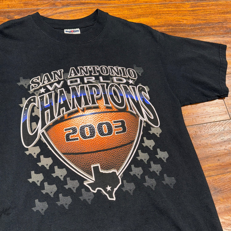 Jerzees 2003 San Antonio Spurs Champs Tee Sz M