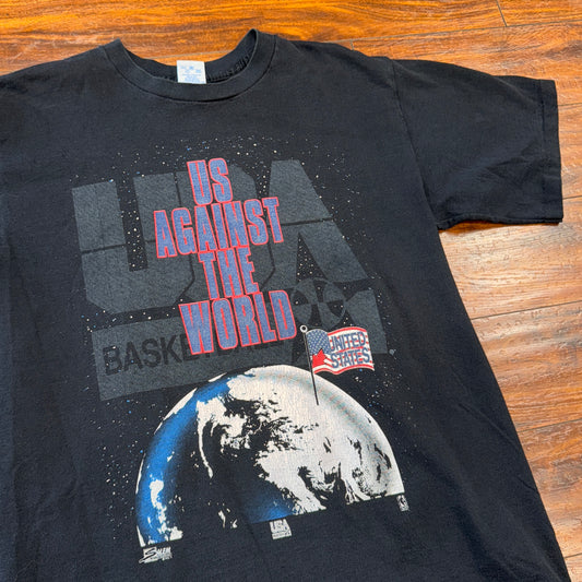 Salem Sportswear “US Against The World” Tee USA Tee Sz L