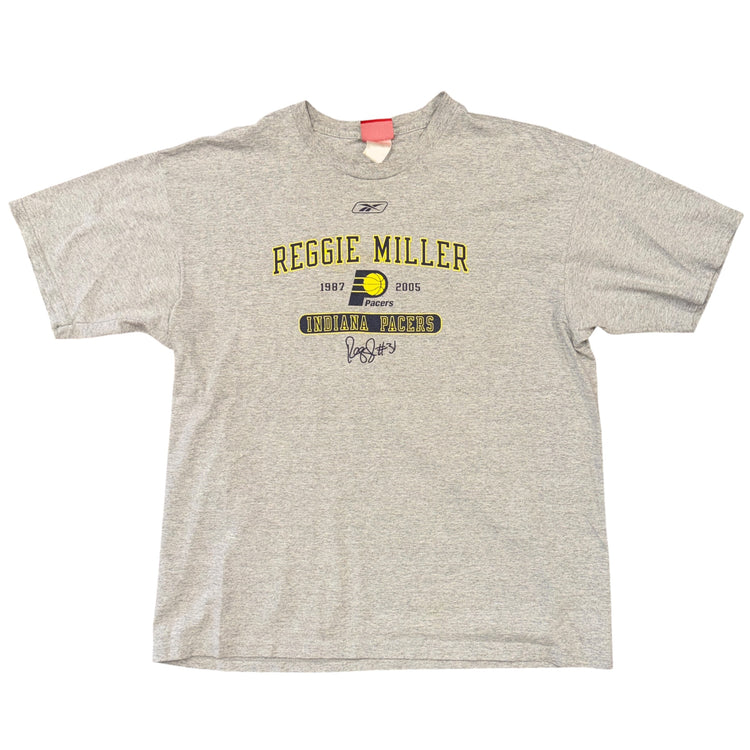 Reebok 00’s Indiana Pacers Reggie Miller Career Highlights tee Sz XL