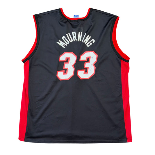 Champion 90’s Miami Heat Away Alonzo Mourning Jersey Sz 2X