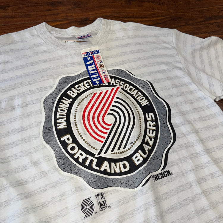 NWT Trench Striped Portland Trail Blazers Tee Sz XL