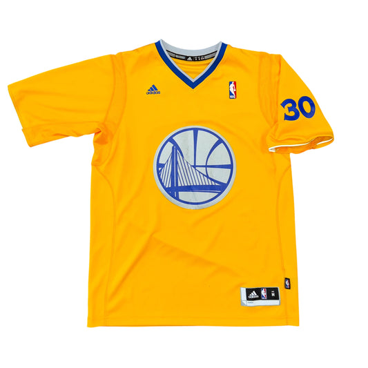 Adidas Golden State Warriors Stephen Curry 2013 Christmas Sleeved Jersey Sz M