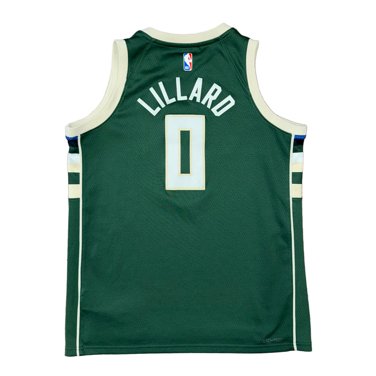 Nike Milwaukee Bucks Damian Lillard Jersey Sz YL