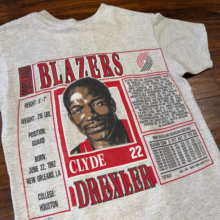 Nutmeg Portland Trail Blazers Clyde Drexler Tee Sz M