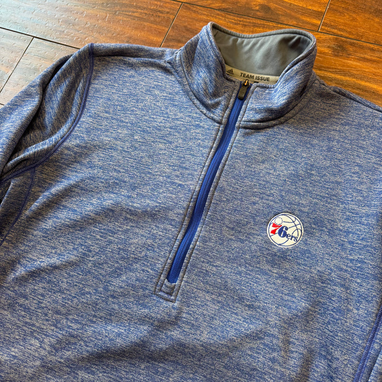 Adidas 2015 Team Issued 76ers 1/4 Zip Sz L