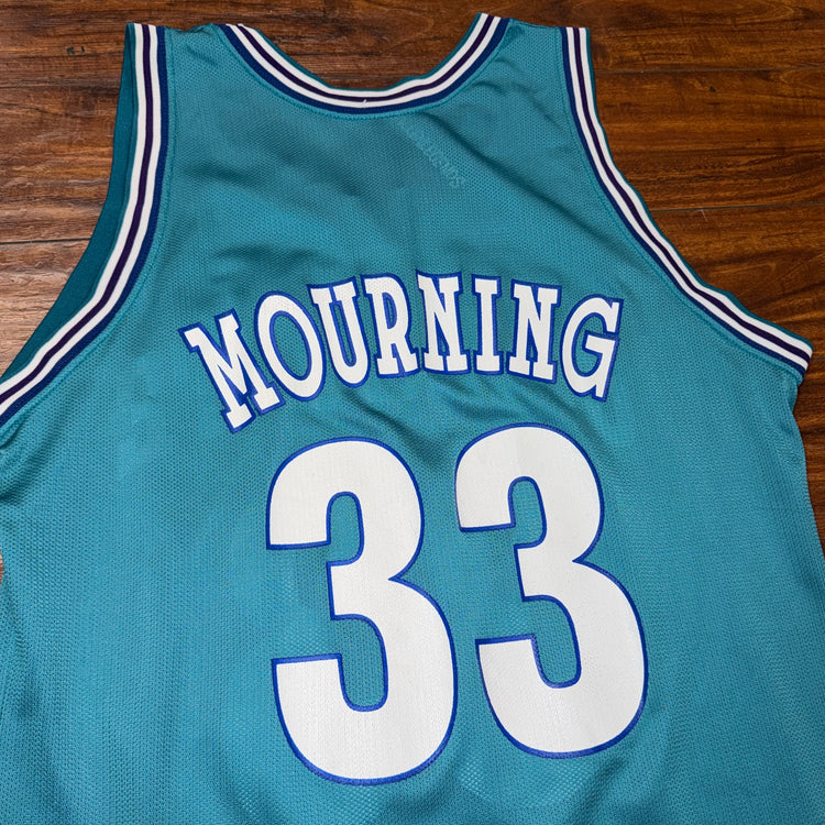 Champion Charlotte Hornets Alonzo Mourning Jersey Sz L