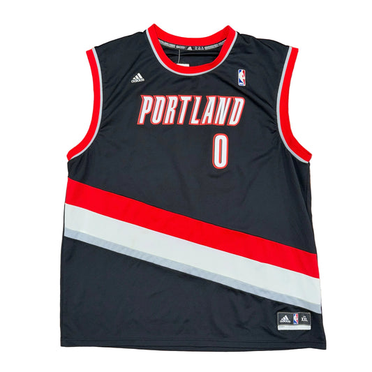 Adidas Portland Trail Blazers #0 Damian Lillard Jersey Sz 2X