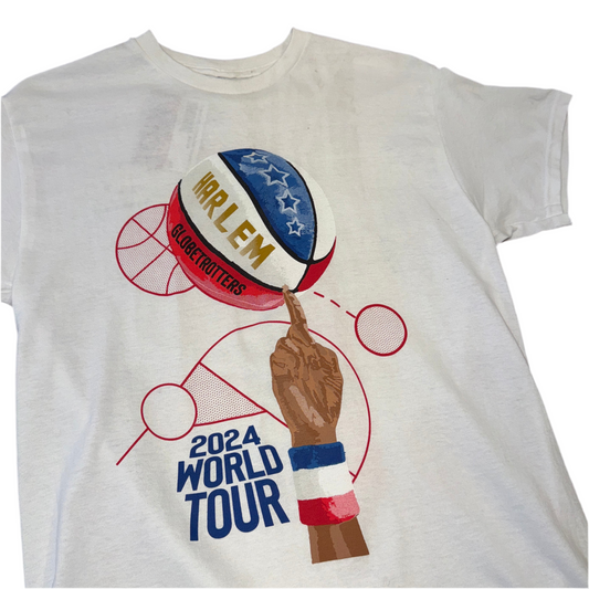 Signed 2024 Globetrotters Tee Sz XL