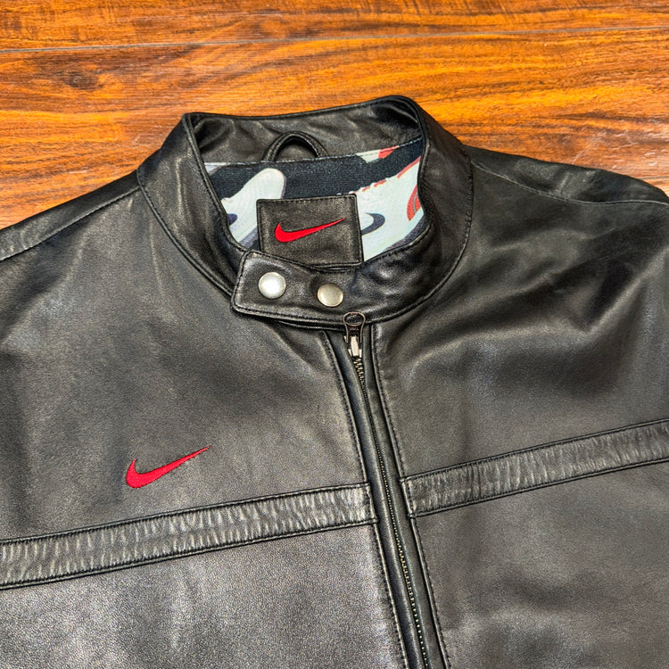 Rare 00’s Nike Air Max Leather Jacket Sz XL