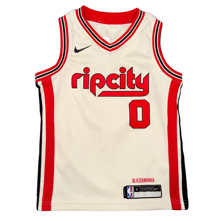 Nike Portland Trail Blazers Damian Lillard Rip City Edition Jersey Sz YS