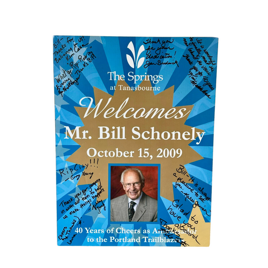 Bill Schonely 2009 Welcome Board