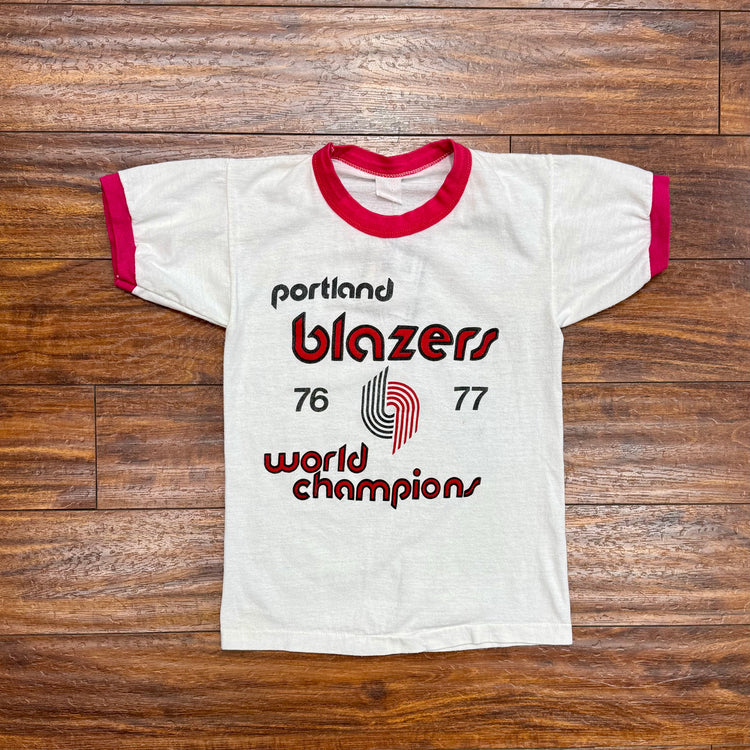 Sportswear Blazers 1976-77 World Champs Ringer Tee Youth M