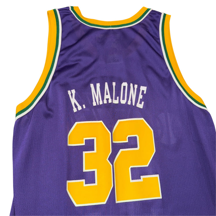 Champion 90's Utah Jazz Karl Malone Away Jersey Sz L