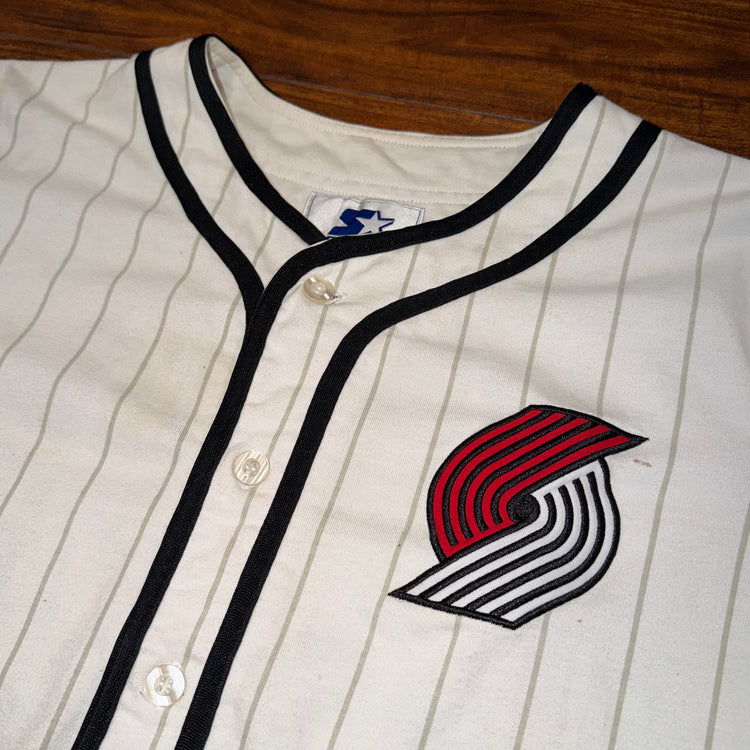 Modern Starter Portland Trail Blazers Baseball Jersey Sz L