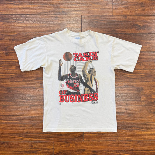 Salem Sportswear Blazers 1999 Takin' Care of Business Tee Sz L