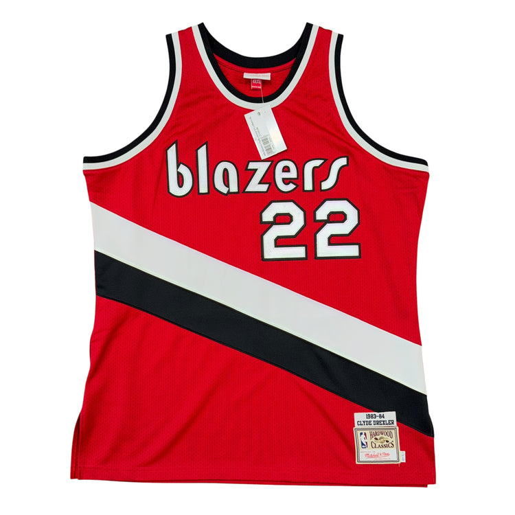Mitchell & Ness Hardwood Classic 1983-84 Portland Trail Blazers Clyde Drexler Alternate Jersey Sz XL