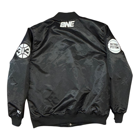 Starter BLK Label Detroit Pistons Jacket Sz L