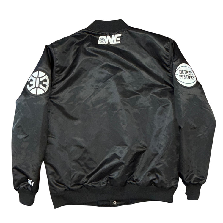 Starter BLK Label Detroit Pistons Jacket Sz L