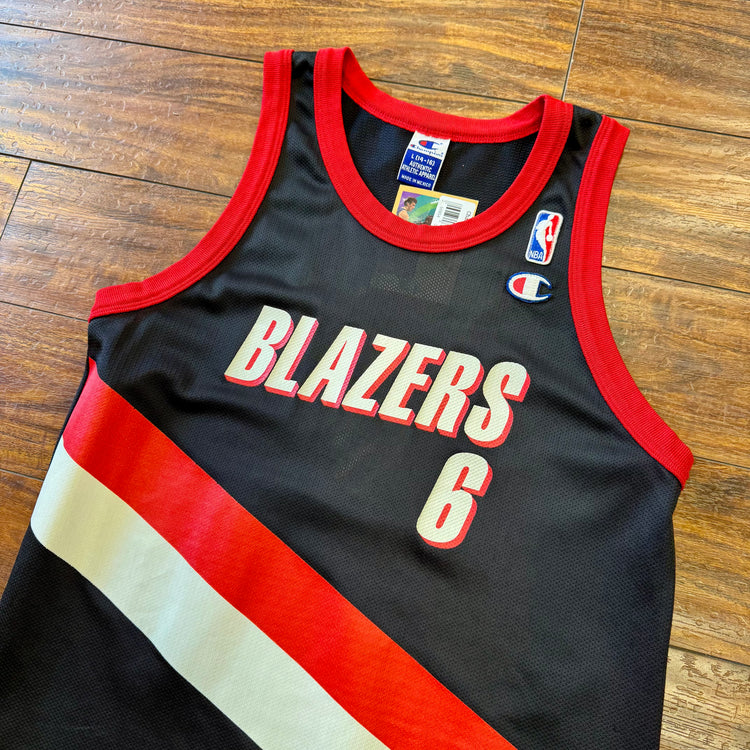 Champion 1999-00 Blazers Bonzi Wells Jersey Youth L