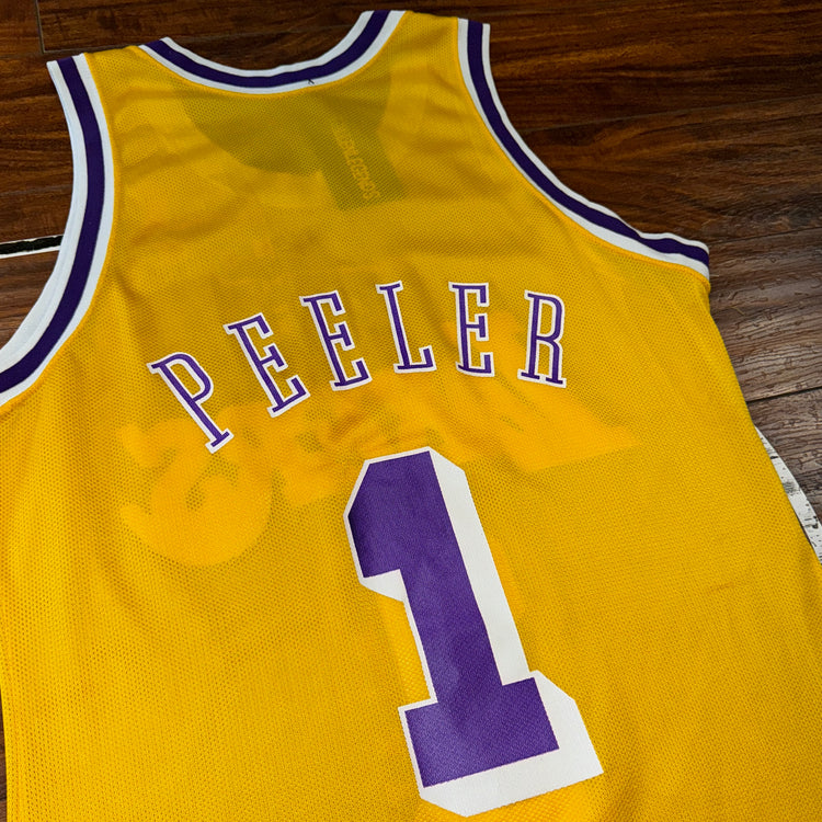 Champion Anthony Peeler Lakers NBA Jersey Sz M