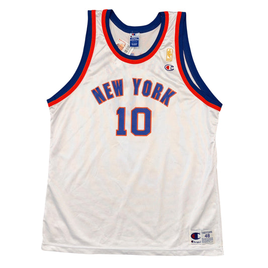 Champion 90’s NBA 50th Anniversary New York Knicks Walt Frazier Home Jersey Sz XL