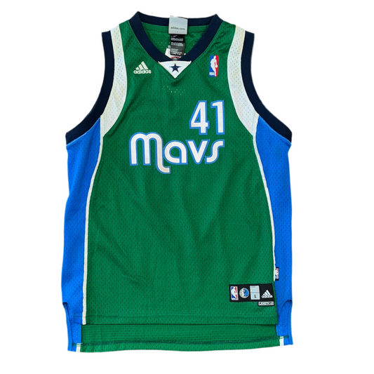 Adidas Dallas Mavericks Dirk Nowitzki Jersey Sz YL