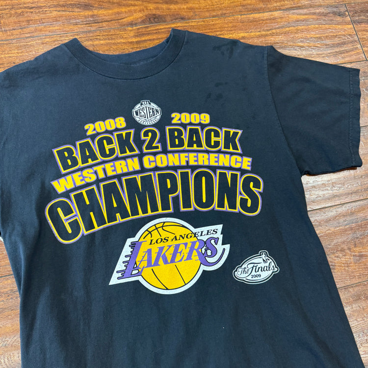 Los Angeles Lakers 08/09 Western Conference Champs Tee Sz L