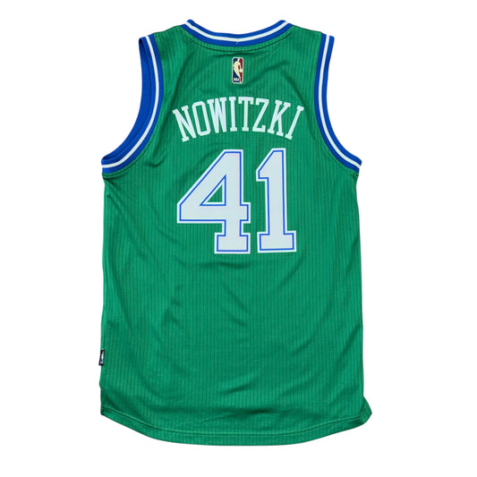 Adidas Hardwood Classics 2015-16 Dallas Mavericks Dirk Nowitzki Classic Jersey Sz S