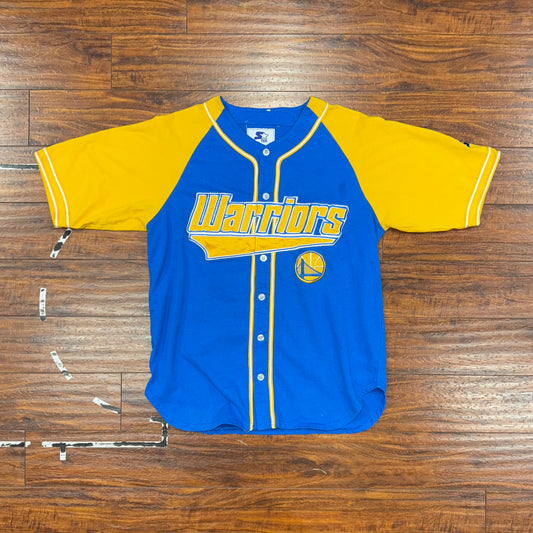 Starter Golden State Warriors  Baseball Jersey Sz XL