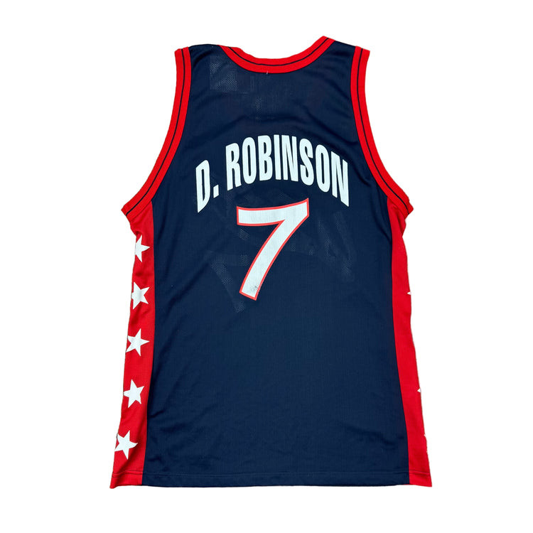 Champion USA 1996 David Robinson Jersey Sz L