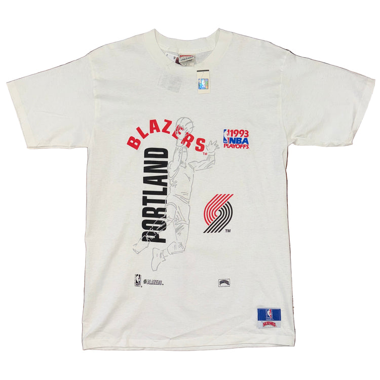 NWT Nutmeg 1993 Portland Trail Blazers Playoffs Tee Sz L