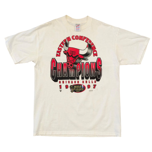 Jerzees 1997 Chicago Bulls Champs Tee Sz L