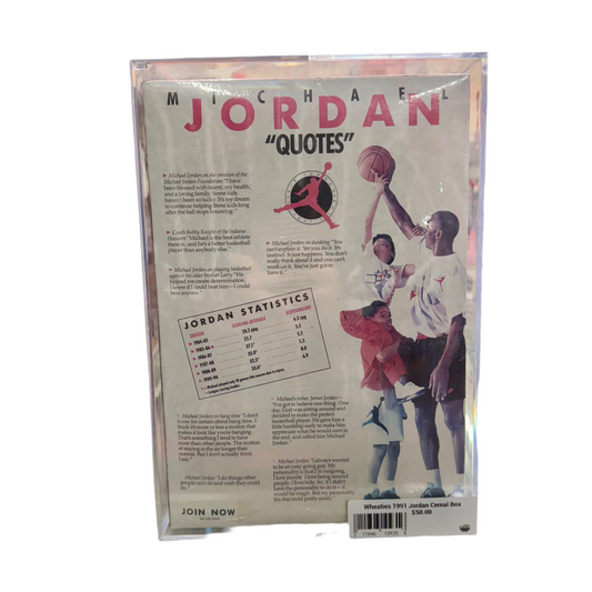Unopened Wheaties 1991 Jordan Cereal Box