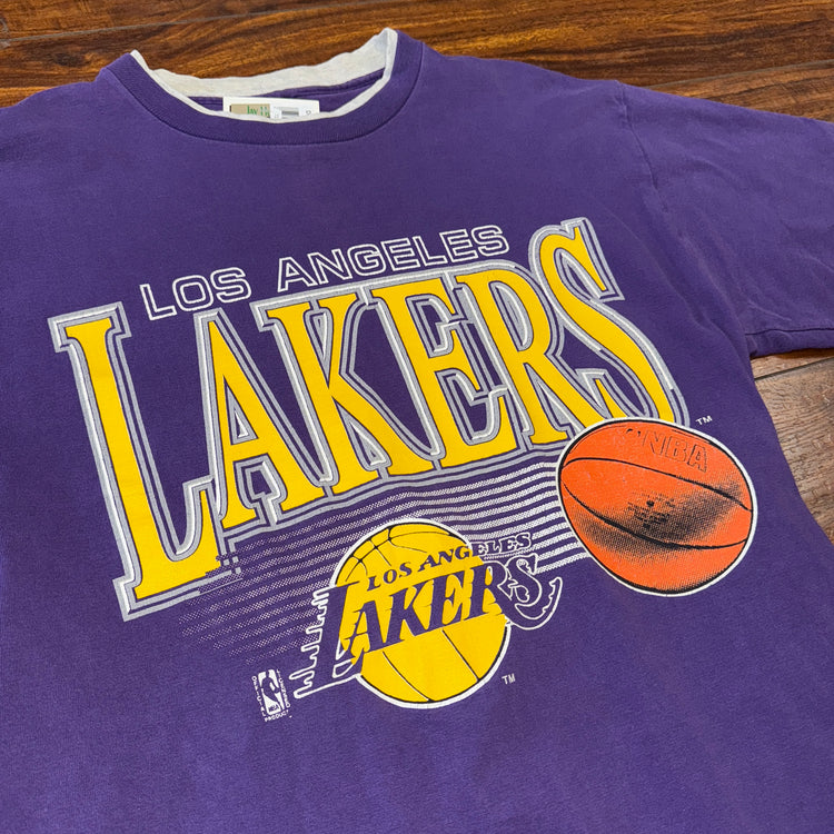 Double Collar Los Angeles Lakers Tee Sz XL