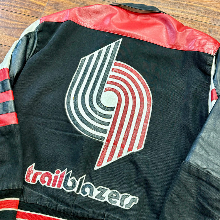 Jeff Hamilton 1991 Blazers Leather Jacket Sz S