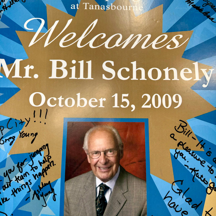 Bill Schonely 2009 Welcome Board