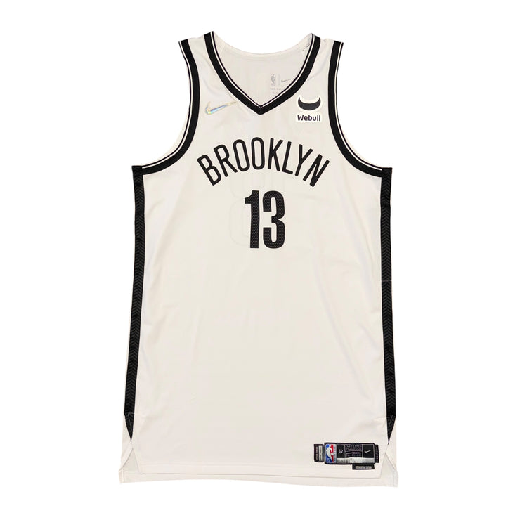 Nike Game Worn Brooklyn Nets James Harden Jersey Sz XL + 6 Length