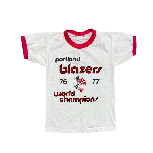 Sportswear Blazers 1976-77 World Champs Ringer Tee Youth M